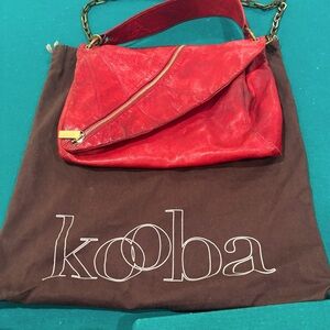 Kooba Vintage Red Leather Crossbody bag